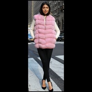 Pink Mink Fur Vest